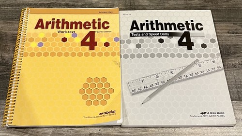 Abeka arithmetic test and - 4,
